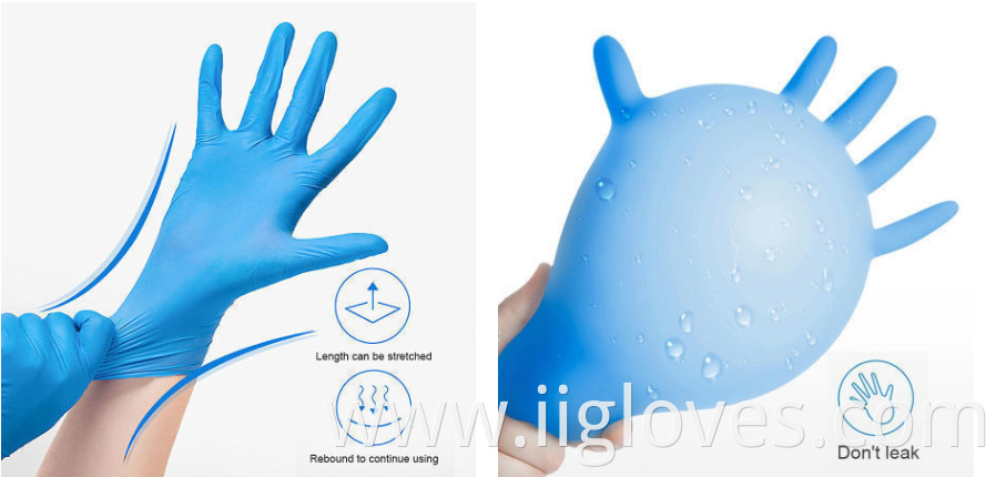 Wholesale Blue Disposable Latex Nitrile Gloves Cheap Gloves High Quality Working Waterproof Disposable Nitrile Gloves